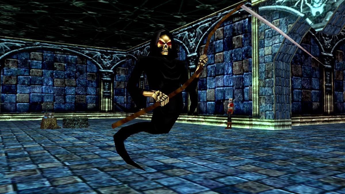 Reaper wielding a scythe